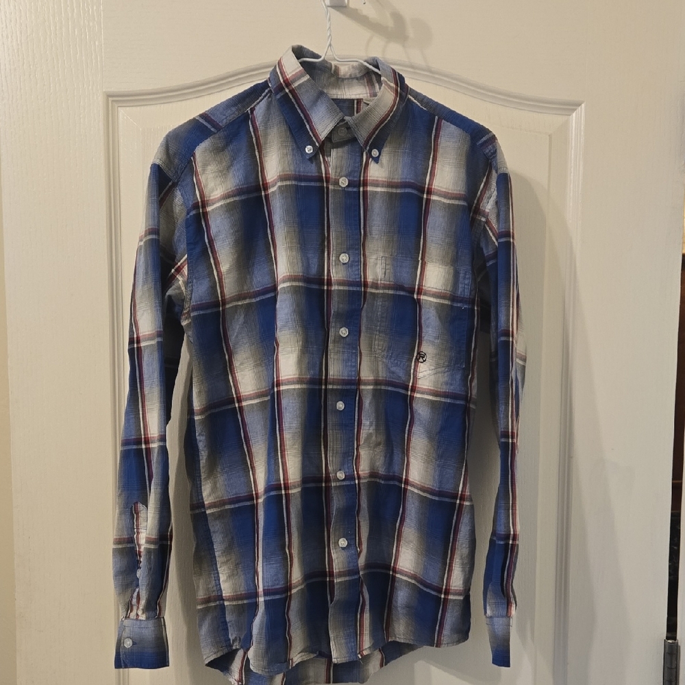 Roper Plaid Long Sleeve Button Up Shirt Size S